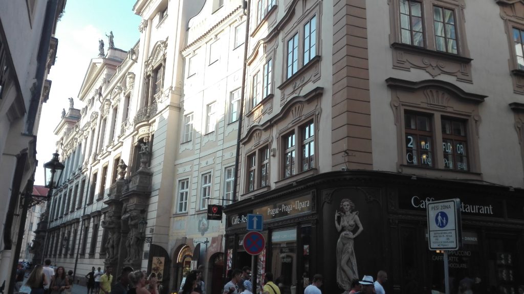 Random building and street in Prague